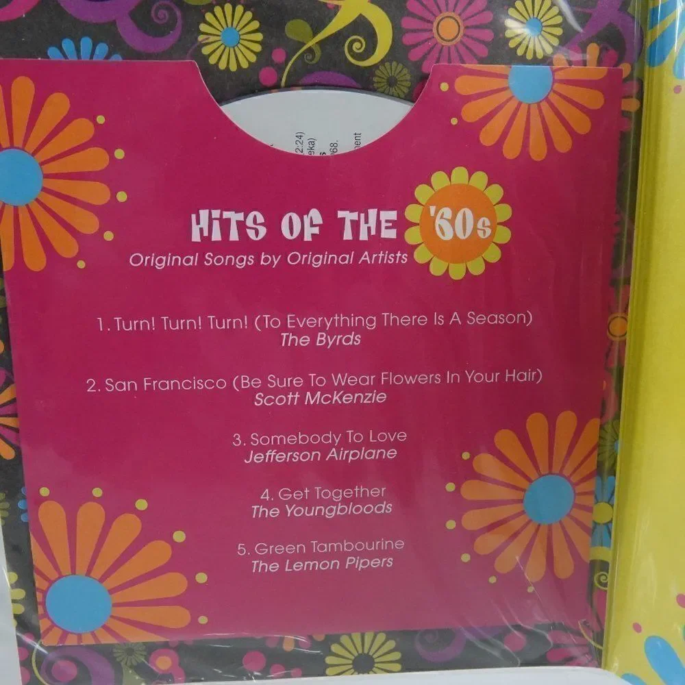 Flower Power CD Hits Of The 60s And Birthday Card